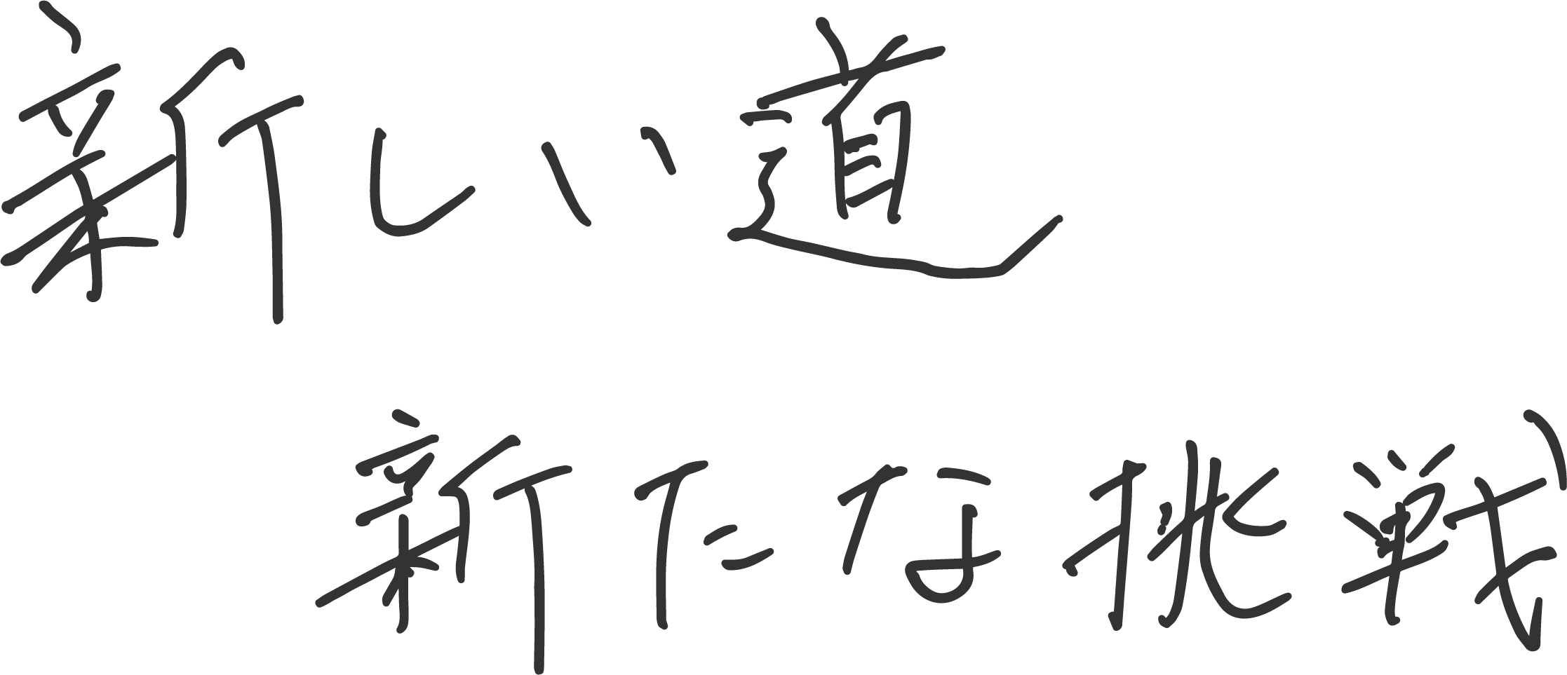 新しい道　新たな挑戦